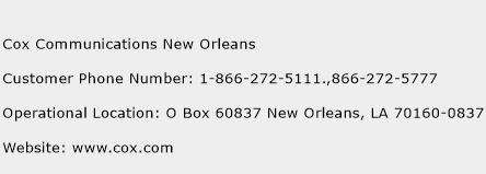 Cox Communications New Orleans Phone Number Customer Service