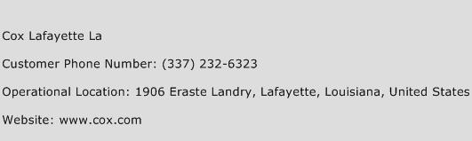 Cox Lafayette La Phone Number Customer Service