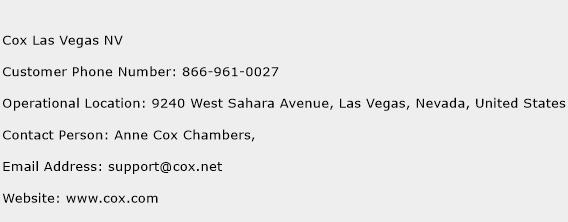 Cox Las Vegas NV Phone Number Customer Service