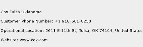 Cox Tulsa Oklahoma Phone Number Customer Service