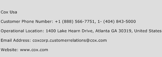 Cox Usa Phone Number Customer Service