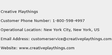 Creative Playthings Phone Number Customer Service