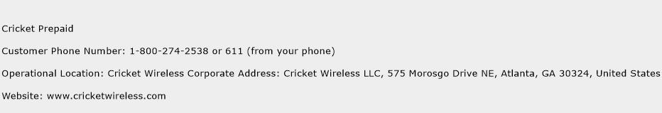 Cricket Prepaid Phone Number Customer Service