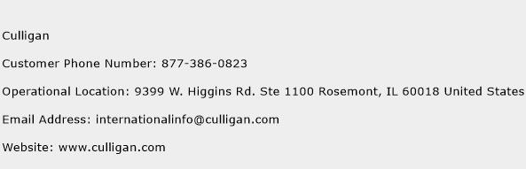 Culligan Phone Number Customer Service