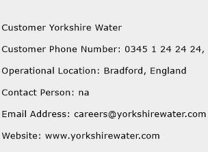 Customer Yorkshire Water Phone Number Customer Service