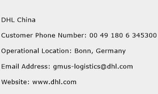 DHL China Phone Number Customer Service