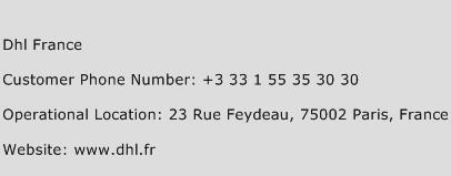 DHL France Phone Number Customer Service