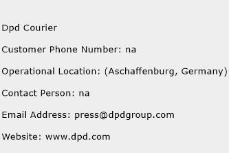 DPD Courier Phone Number Customer Service