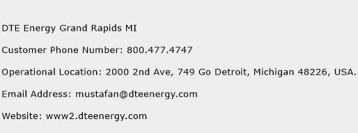 DTE Energy Grand Rapids MI Phone Number Customer Service