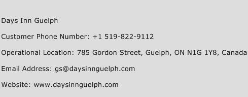 Days Inn Guelph Phone Number Customer Service
