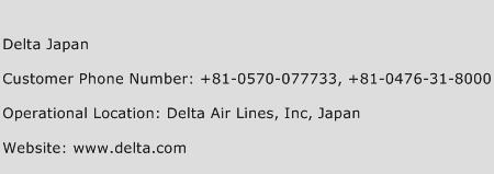 Delta Japan Phone Number Customer Service