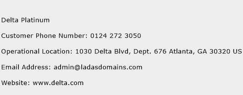 Delta Platinum Phone Number Customer Service