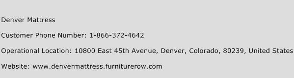 Denver Mattress Phone Number Customer Service