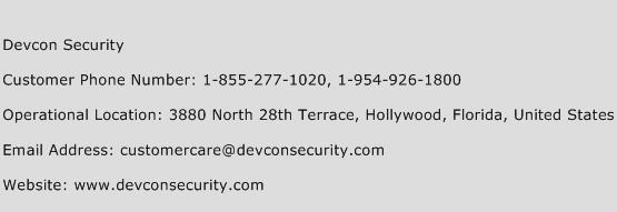 Devcon Security Phone Number Customer Service