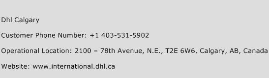 Dhl Calgary Phone Number Customer Service