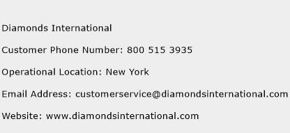 Diamonds International Phone Number Customer Service