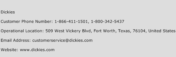Dickies Phone Number Customer Service