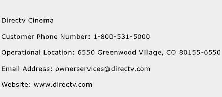 Directv Cinema Phone Number Customer Service