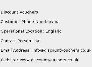 Discount Vouchers Phone Number Customer Service