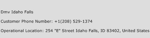 Dmv Idaho Falls Phone Number Customer Service