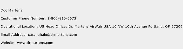 Doc Martens Phone Number Customer Service