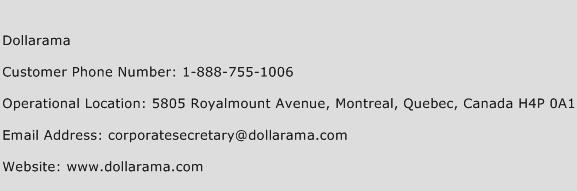 Dollarama Phone Number Customer Service