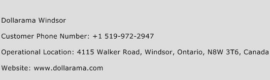 Dollarama Windsor Phone Number Customer Service
