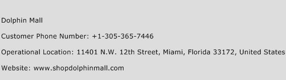 Dolphin Mall Phone Number Customer Service
