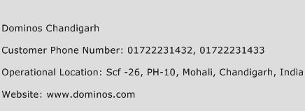 Dominos Chandigarh Phone Number Customer Service