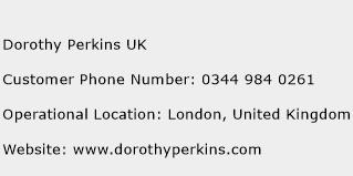 Dorothy Perkins UK Phone Number Customer Service