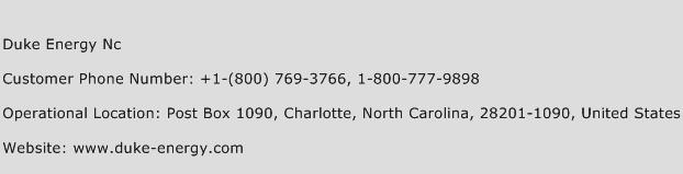 Duke Energy Nc Phone Number Customer Service