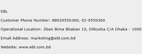 EBL Phone Number Customer Service