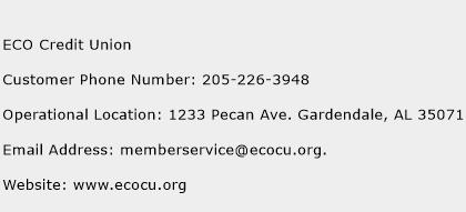 ECO Credit Union Phone Number Customer Service