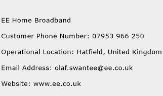 EE Home Broadband Phone Number Customer Service