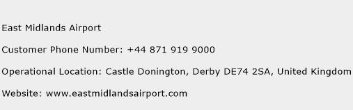 East Midlands Airport Phone Number Customer Service