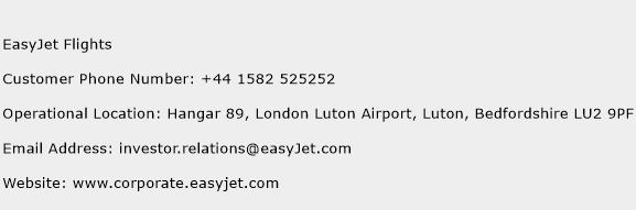 EasyJet Flights Phone Number Customer Service