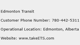 Edmonton Transit Phone Number Customer Service