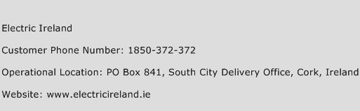 Electric Ireland Phone Number Customer Service
