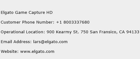 Elgato Game Capture HD Phone Number Customer Service