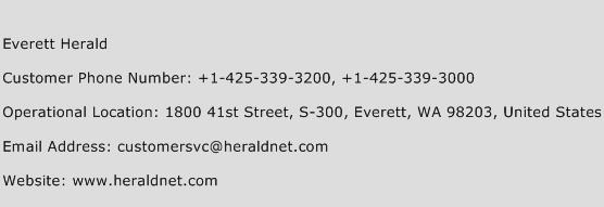 Everett Herald Phone Number Customer Service