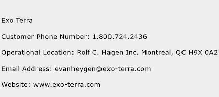 Exo Terra Phone Number Customer Service
