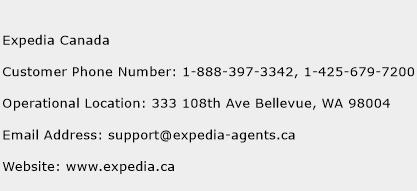 Expedia Canada Phone Number Customer Service
