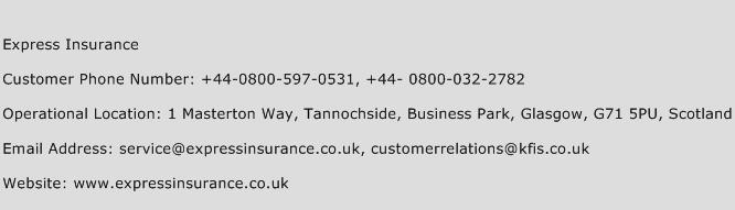 Express Insurance Phone Number Customer Service