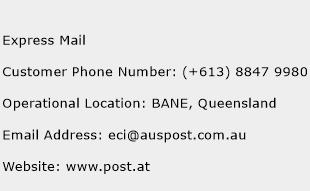 Express Mail Phone Number Customer Service