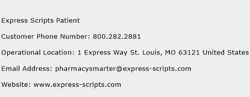 Express Scripts Patient Phone Number Customer Service