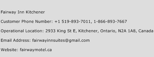 Fairway Inn Kitchener Phone Number Customer Service