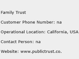 Family Trust Phone Number Customer Service