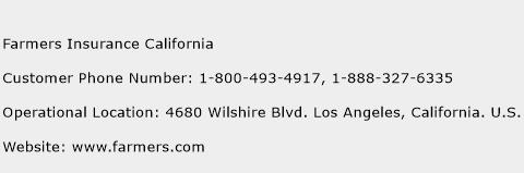 Farmers Insurance California Phone Number Customer Service