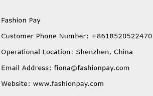 Fashion Pay Phone Number Customer Service