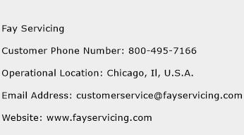 Fay Servicing Phone Number Customer Service